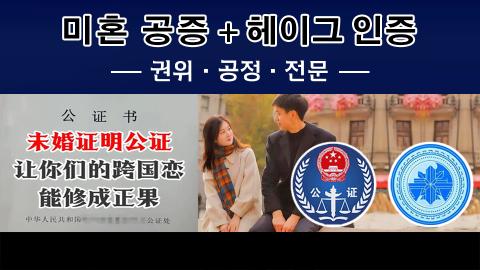 미혼증명공증인증